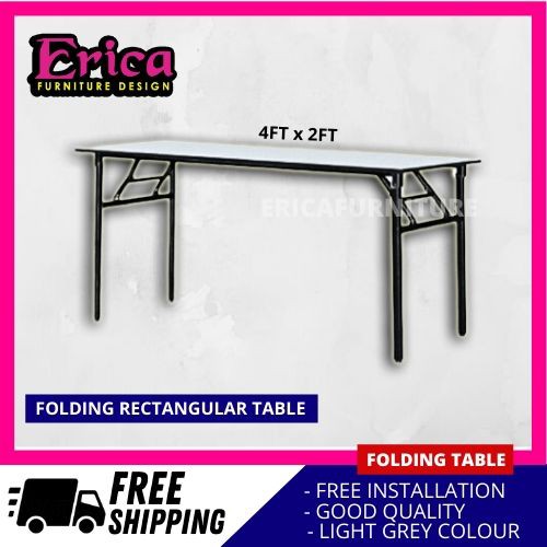 FOLDING RECTANGULAR TABLE (1800mm x 600mm x 760mm) | Shopee Malaysia
