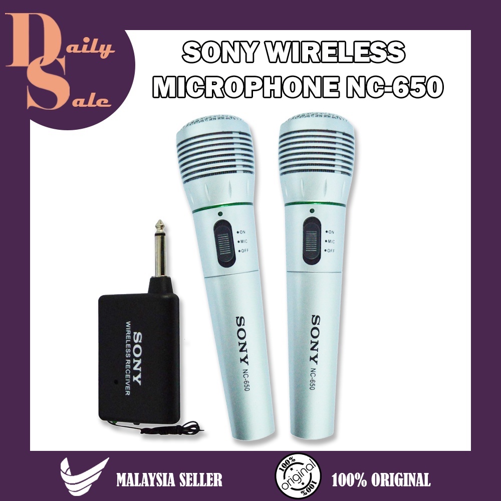 Sony Wireless & Wired Mic Microphone/Mikrofon Sony Berwayar & Tanpa