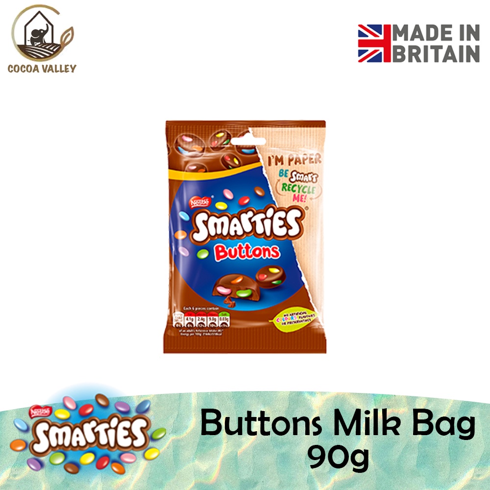 Smarties Buttons Milk Bag G Made In Uk Shopee Malaysia