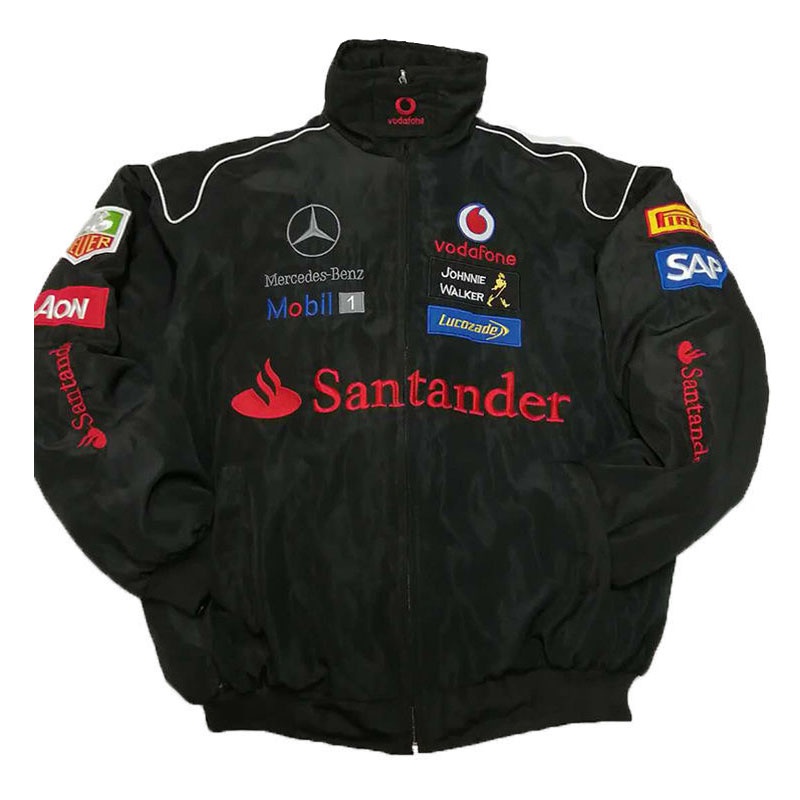 F1 Racing Jersey Mercedes Benz Fleet Motorcycle Clothing Cycling Jacket Autumn Winter Cotton Padded Men s Full Embroidered Jack Shopee Malaysia