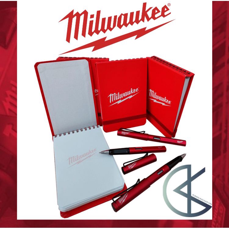 Milwaukee Note Book NotePad / Milwaukee Gel Pen Black Ink 0.5 mm / Engineering Pens Fine Point