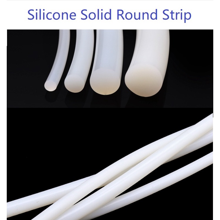 Solid Silicone Cord Dia 1mm 2 3 4 5 6 7 8 1025mm Silicone Round Strip