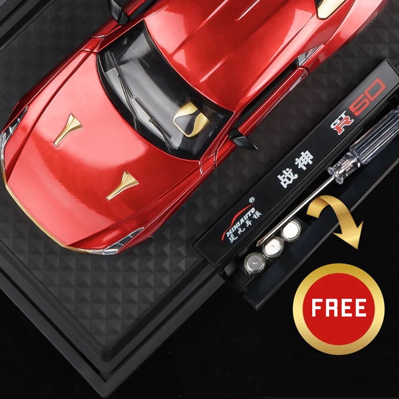 【RUM】1:24 Scale Nissan GT-R50 Alloy Car Model Light & Sound Effect ...
