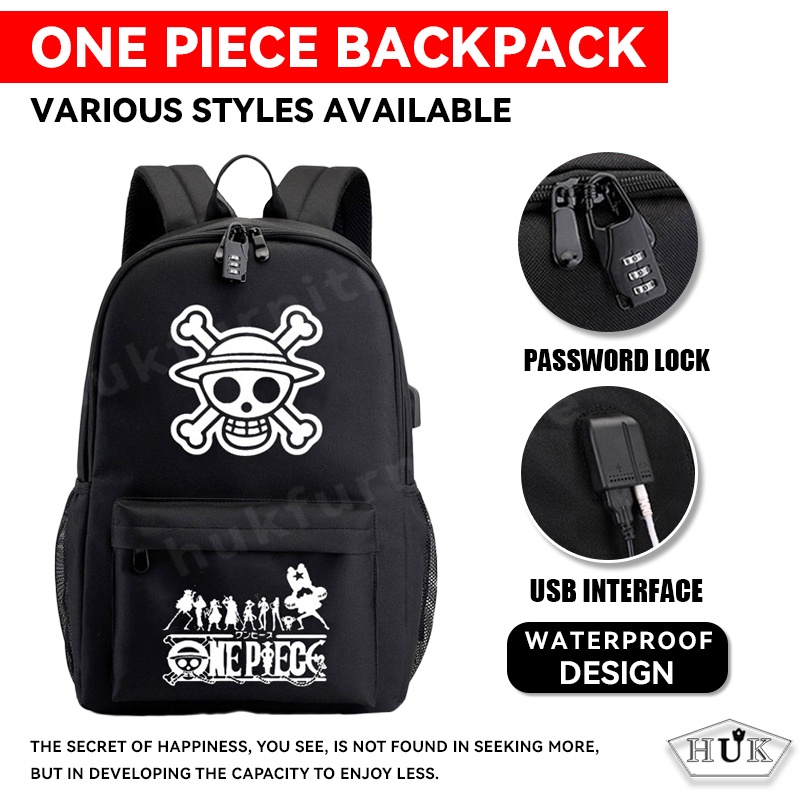 Ready Stock Waterproof Travel Bag Luminous School Bag One Piece Bag Laptop  Backpack 15inch Student Bag Beg Sekolah