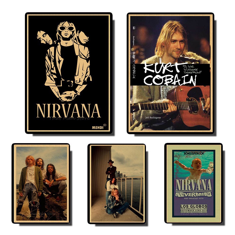Vintage Poster Nirvana Kurt Cobain dormitory Kraft Rock Orchestra ...
