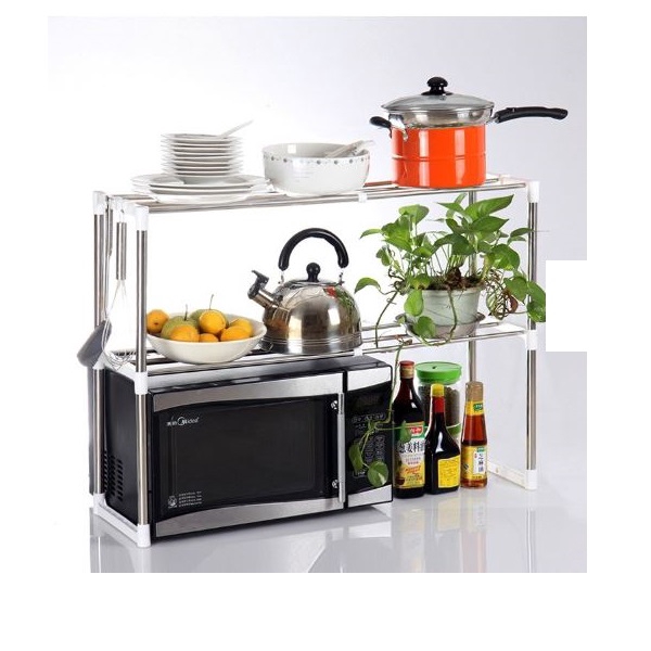 2 Layers Stainless Steel Oven Storage Rack Silver rack oven shelf 2 ...