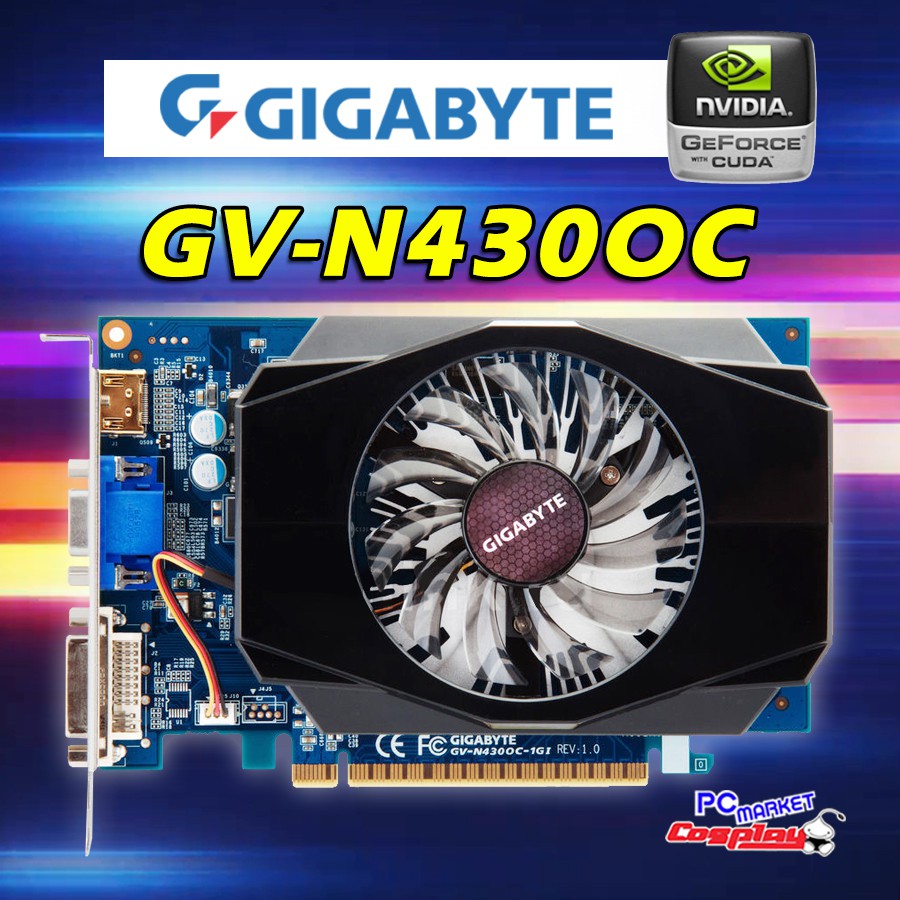 Gigabyte NVIDIA GeForce GT430 / GV-N430OC DDR3 128BIT Graphic Card ...