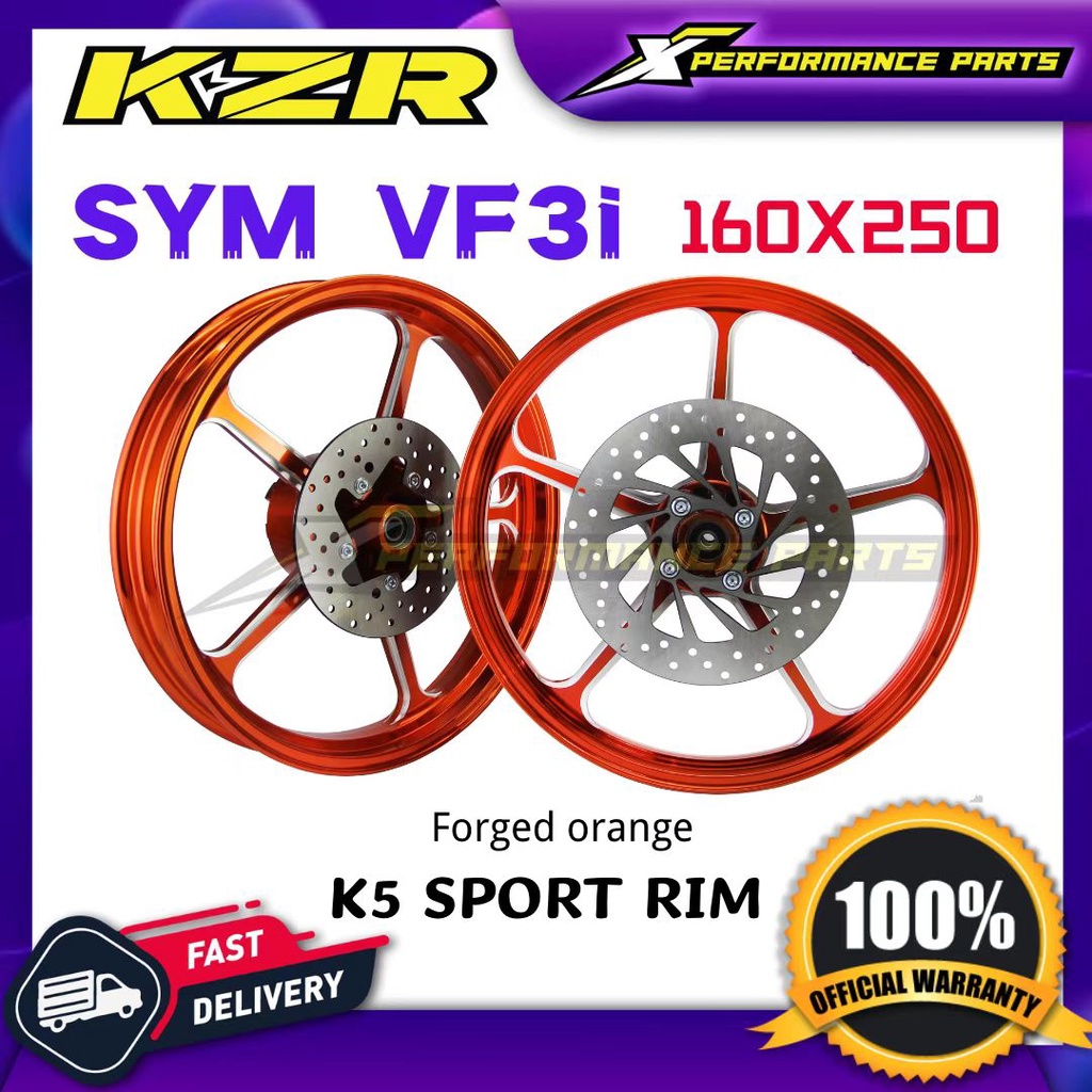 K5 FG505 Sport Rim SYM VF3i 160x250 KZR KOZI | Shopee Malaysia