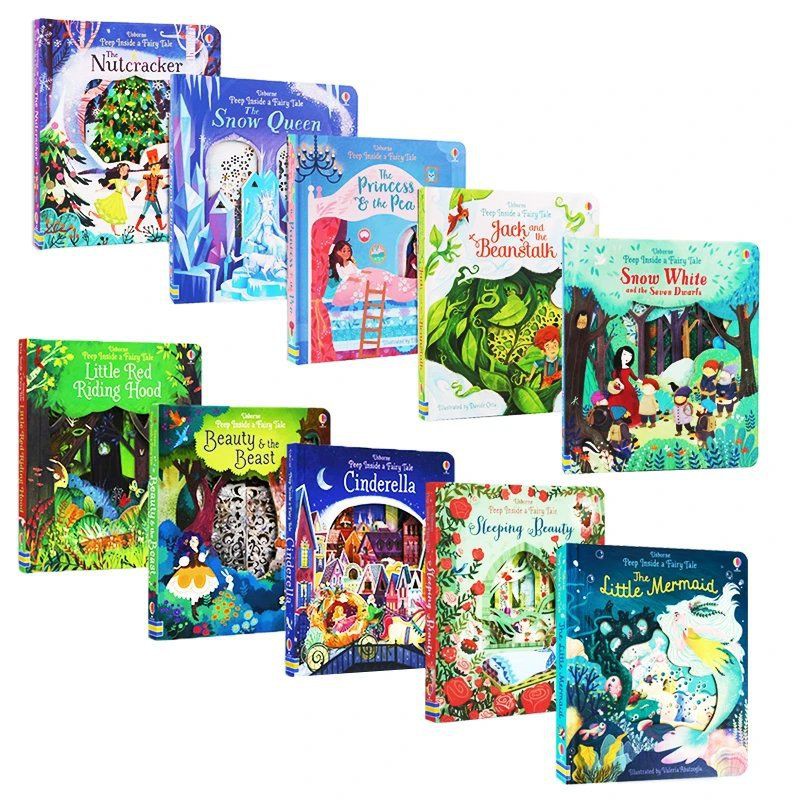 UK Usborne Genuine Peep inside fairy tales 10 books collection