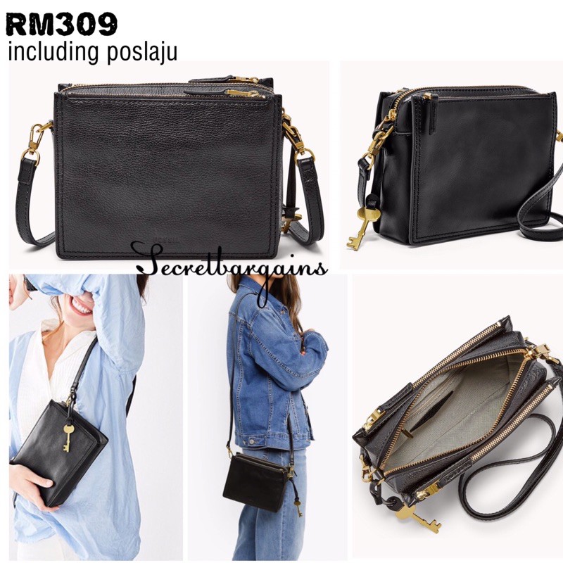 Fossil Campbell Crossbody Black