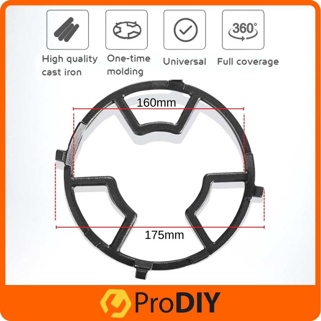 Non-Slip Wok Ring For Gas Stove – Cast Iron Pot Holder Rack For Round Bottom Woks & Pans