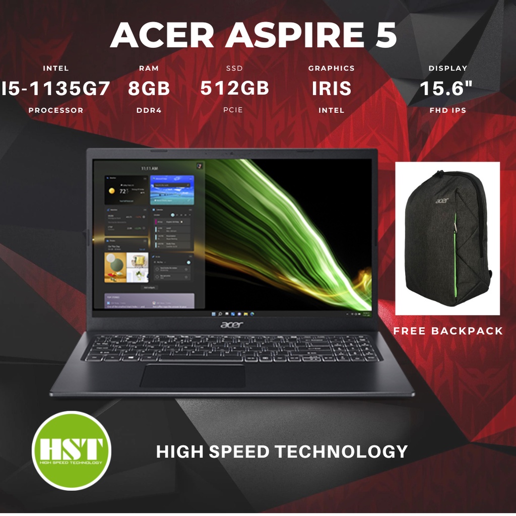 Acer Aspire 5 A515-56-53JZ (INTEL I5) Charcoal Black | Shopee Malaysia