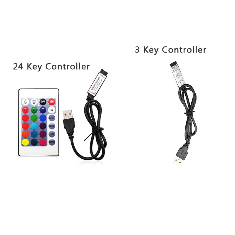 Kefeng 5V24V USB RGB LED Controller RF IR 3Key 24Key RGB LED Dimmer 4