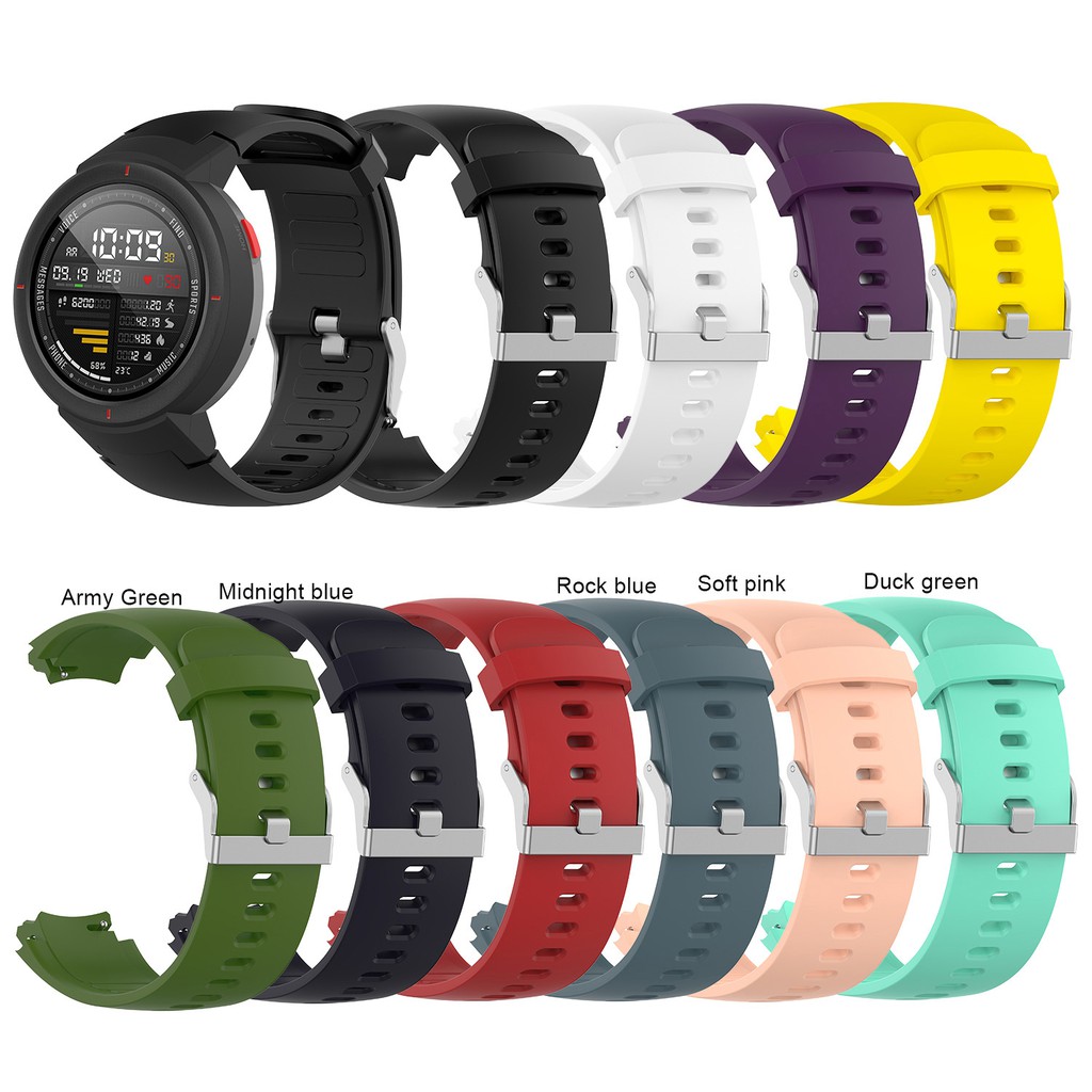 Watch Band For Xiaomi Huami Amazfit Verge 3 Amazfit Verge Lite Silicone Wrist Strap Sport Bracelet Watch Accessory Shopee Malaysia
