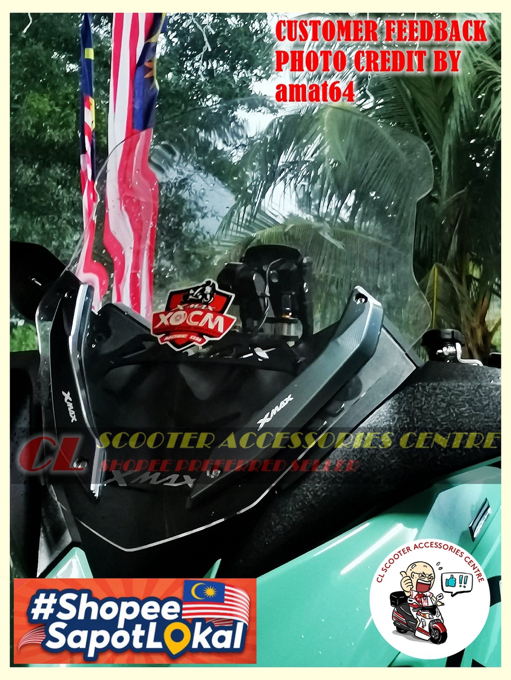 YAMAHA XMAX Windshield Cover XMAX v2 Windshield XMAX v1 Tanduk YAMAHA