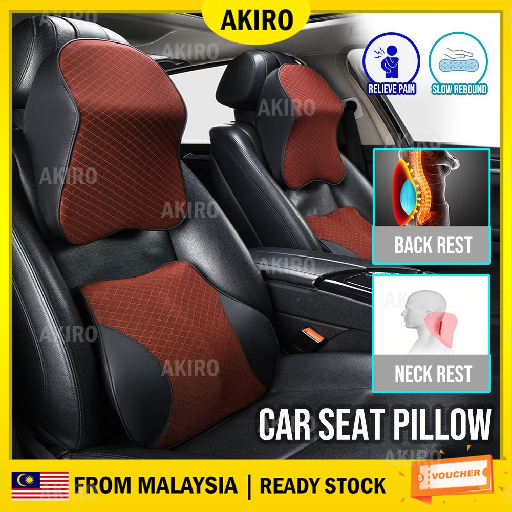 AKIRO Neck Pain Relieve Car Seat Lumbar Headrest Pillow Neck Rest