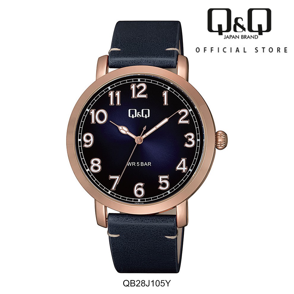 Q&Q Japan by Citizen Men's Leather Analogue Watch QB28 | Shopee