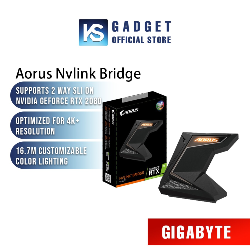 Gigabyte Aorus Nvlink Bridge 4 Slots Graphic Card Holder GCA2WAYNVLINKL RGB Shopee Malaysia