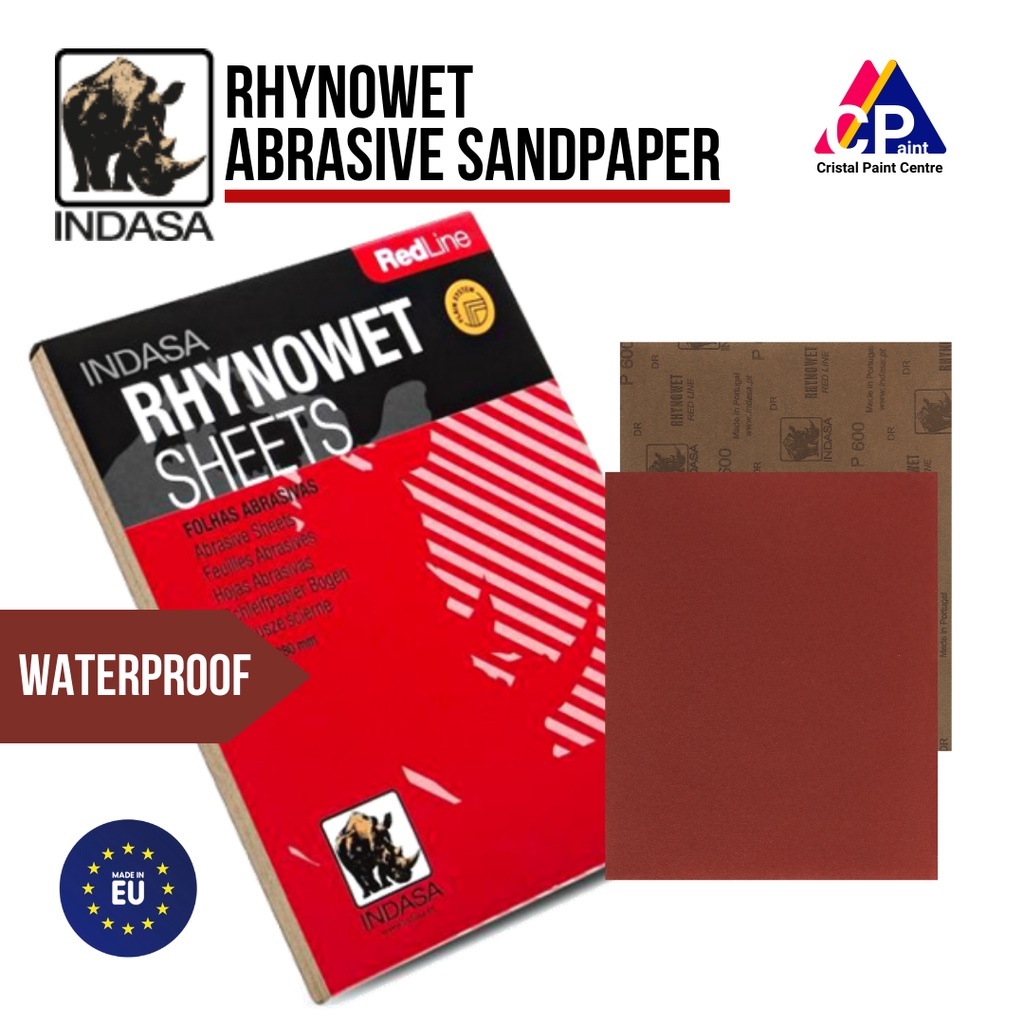 [No COD] Indasa Rhynowet Original Abrasive Waterproof Sandpaper (Made