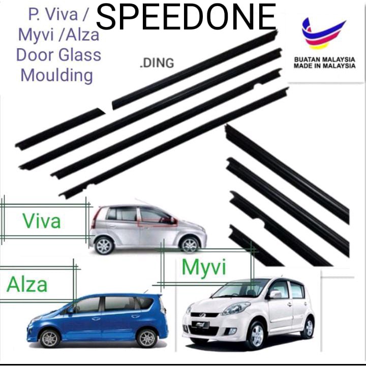 🌟🔥 Ready stock 🔥🌟 Perodua Viva 20072015/Myvi 20052010/Alza 2009 Door Glass Molding Rubber
