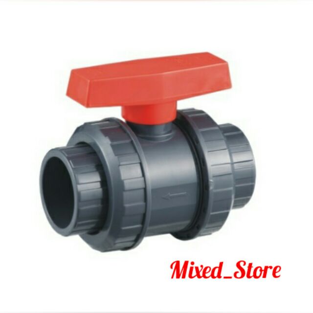 PVC Double Union Ball Valve 1" Shopee Malaysia