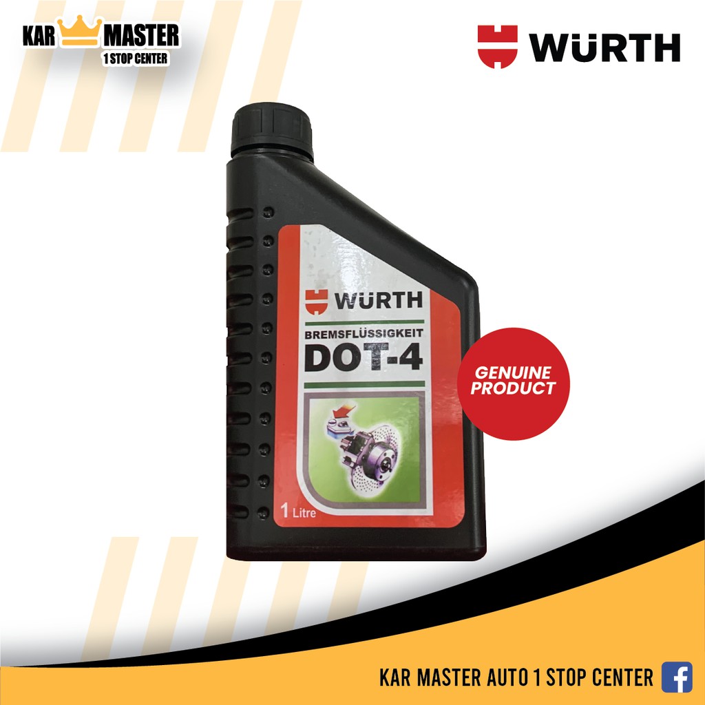 Wurth Dot 4 Brake & Clutch Fluid 1litre (Genuine Product) Shopee Malaysia
