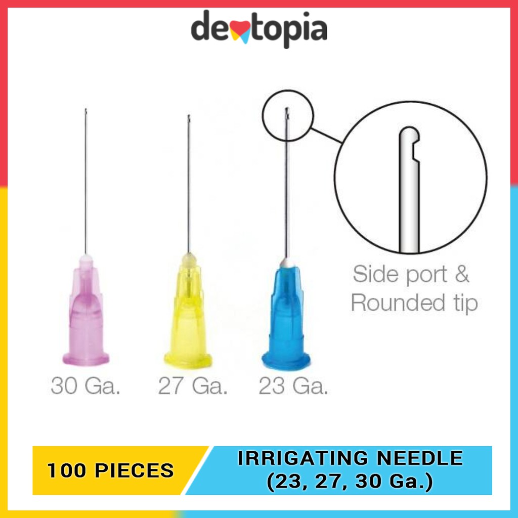 Dentopia Irrigating Needle Tips - Closed End 100's | Side port ...