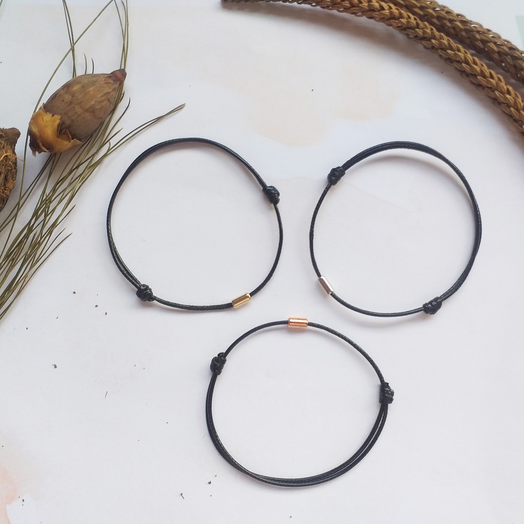 Waterproof Rope Bracelet Simple Long Bead Couple Bracelet Minimalist ...