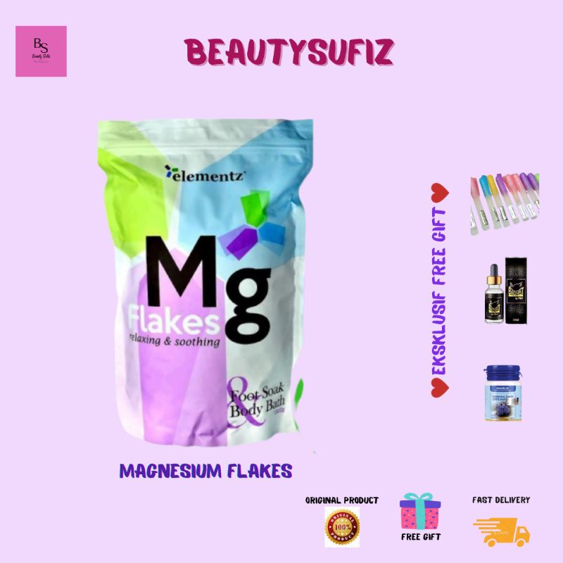 💐Clear Stock💐 Original Elementz Magnesium Flakes 1kg (Mg Flakes