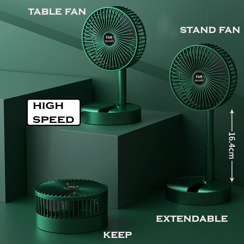 Portable Fan Mini fan rechargeable, Folding Fan, Adjustable Telescoping ...