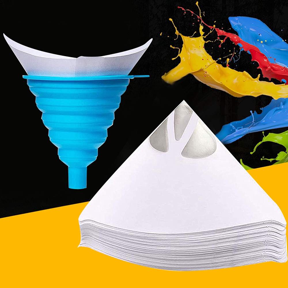 101/100pcs Paint Filter Paper Funnel Car Paint Spray Paint Mesh Cone