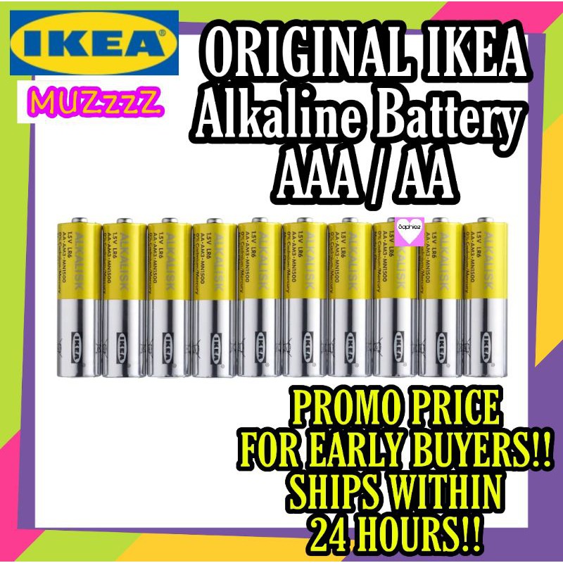 Ready Stock Ikea Battery Alkaline Aa Aaa V Alkalisk Loose