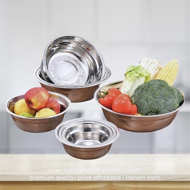 Premium Quality Stainless Steel Dining Serving Bowl Set | Kitchen ...