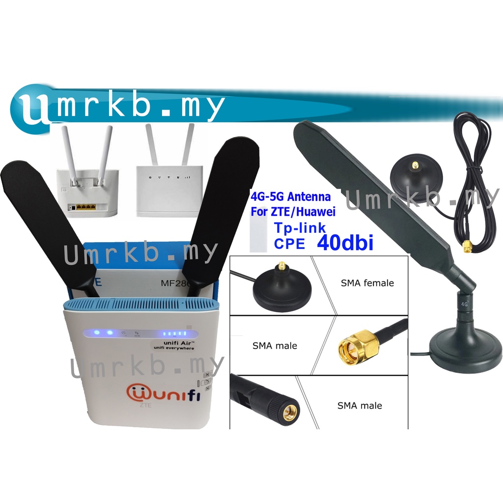ZTE / HUAWEI / CPE / TPLINK 4G Routers, Stronger dbi SMA adaptor router ...