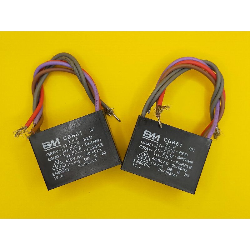 🔥READY STOCK🔥BM 2+2+3 UF & 2+2+4 UF 450V 5 WIRE CEILING FAN CAPACITOR