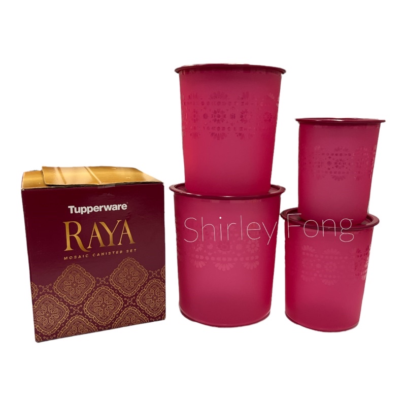 Tupperware Raya Mosaic Canister set (4pcs) | Shopee Malaysia