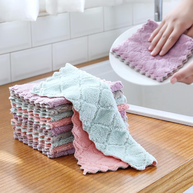 Dish Cloths For Washing Dishes 5-layer Dish Wash Cloths For Kitchen 30x30cm  Household Cleaning Cloth