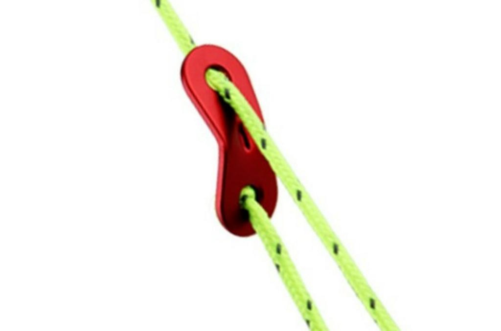 1 Piece Aluminum Alloy Double Eyes Eye String Clip Adjustment Camping ...