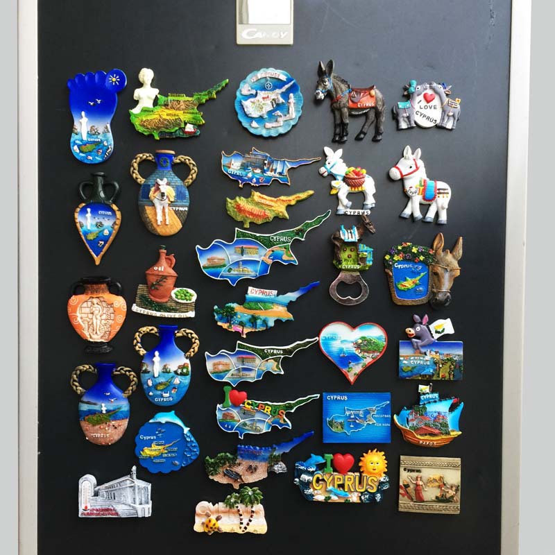 Wold Tourist Souvenir Fridge Magnets Cyprus Map Travel Souvenir ...