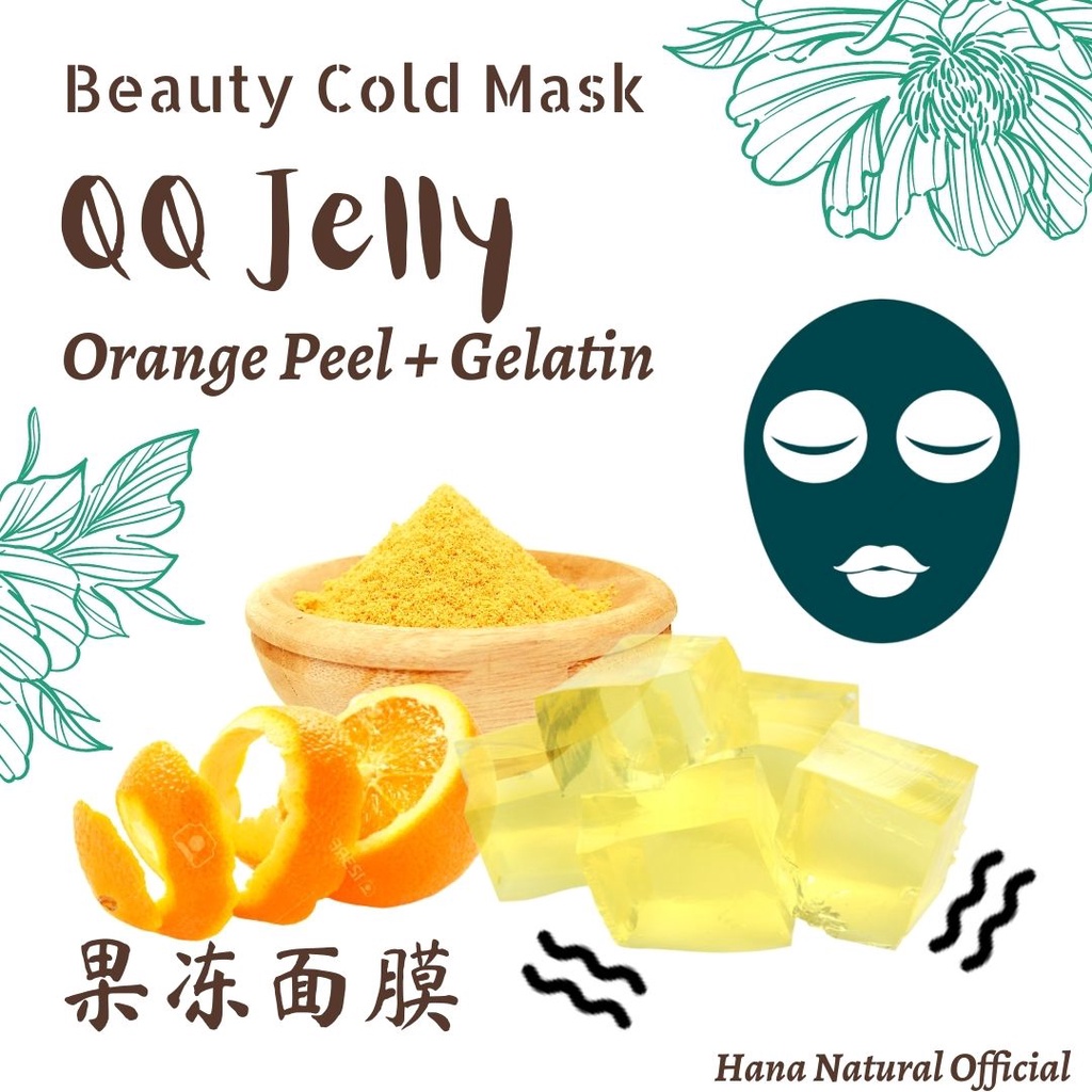 Skincare QQ Jelly Cold Mask Gelatin Serbuk Orange Peel Powder Jello ...