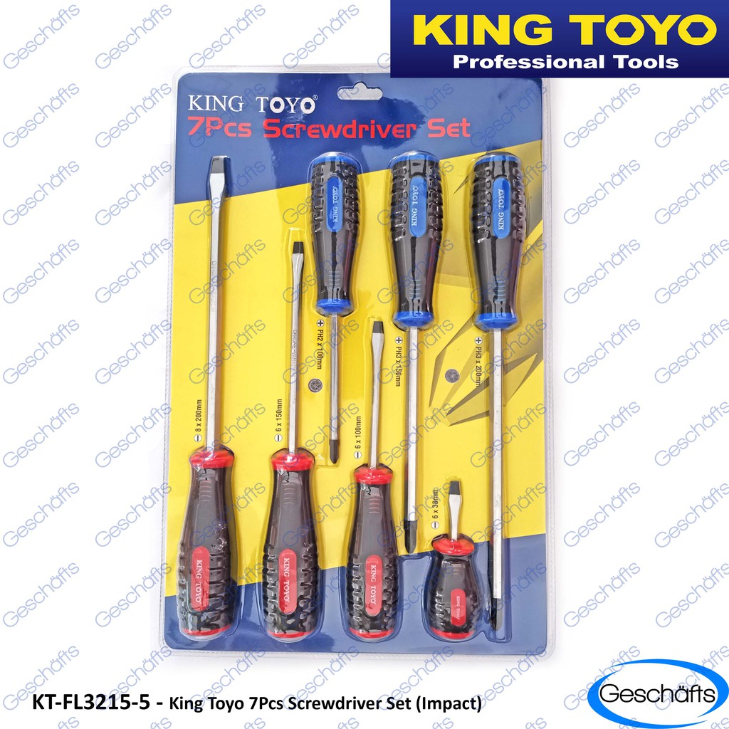 King Toyo 7Pcs Impact Screwdriver Set (Hammerable) Shopee Malaysia