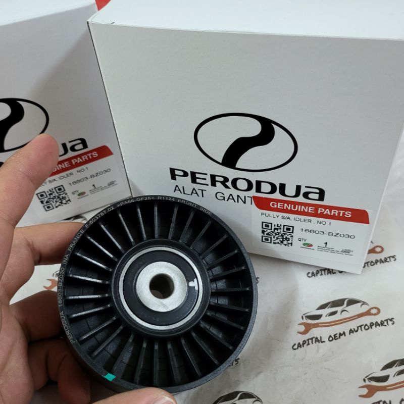 PERODUA ORIGINAL ALZA 20152023 Fan Belt Tensioner Pulley Idler Bearing