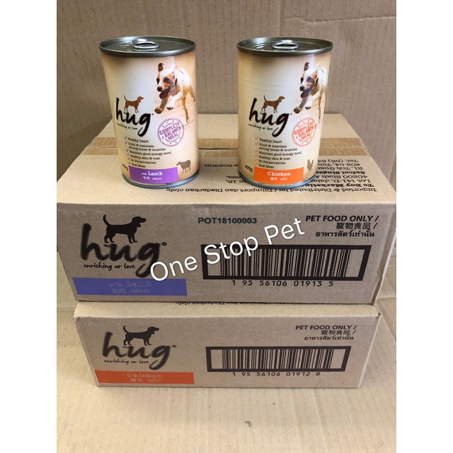 Hug Dog Canned Food 400gm X 12 (1 CTN) Lamb / Chicken | Shopee Malaysia
