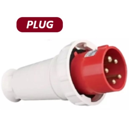 READY STOCK CEE Industrial Plug Connector Wall Socket 63A 4 Pin 5 Pin ...