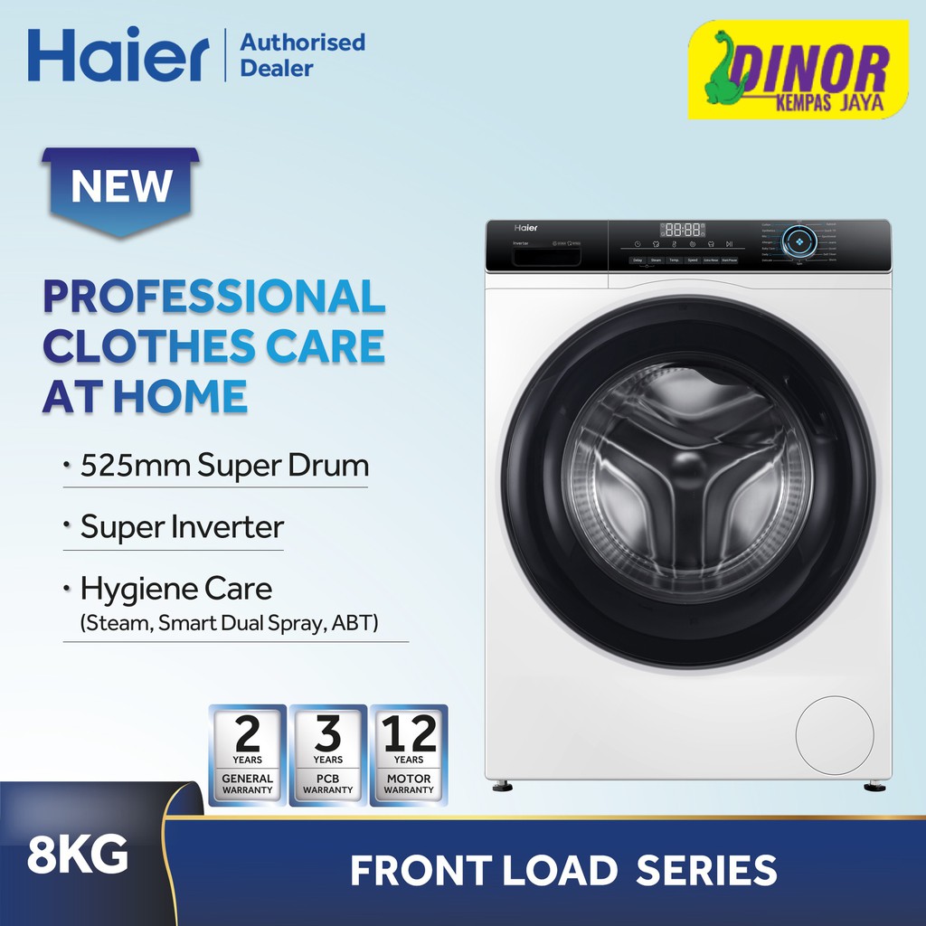 Haier 8kg Front Load Washing Machine Super Inverter HW80BP12929 Steam Washer Smart Dual Spray
