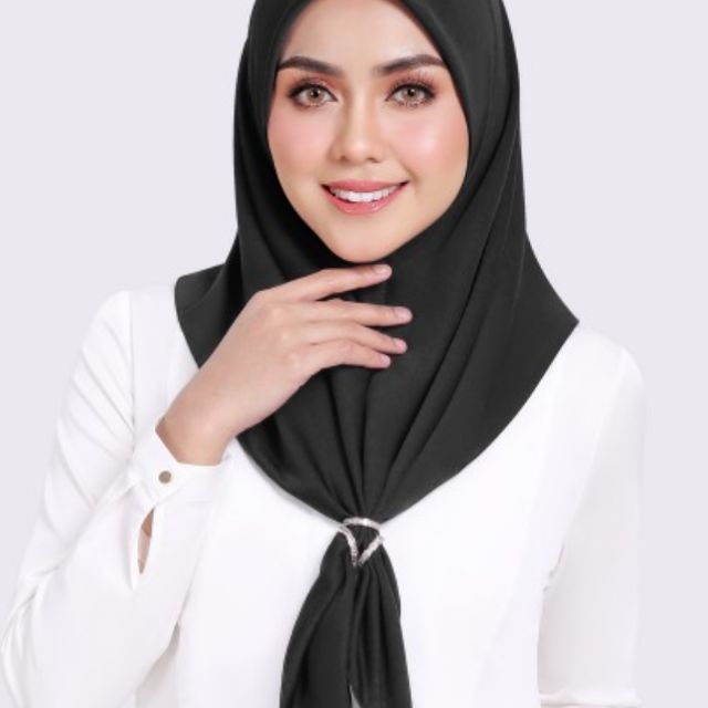 Original Butik Ariani ease basic satin mini black | Shopee Malaysia