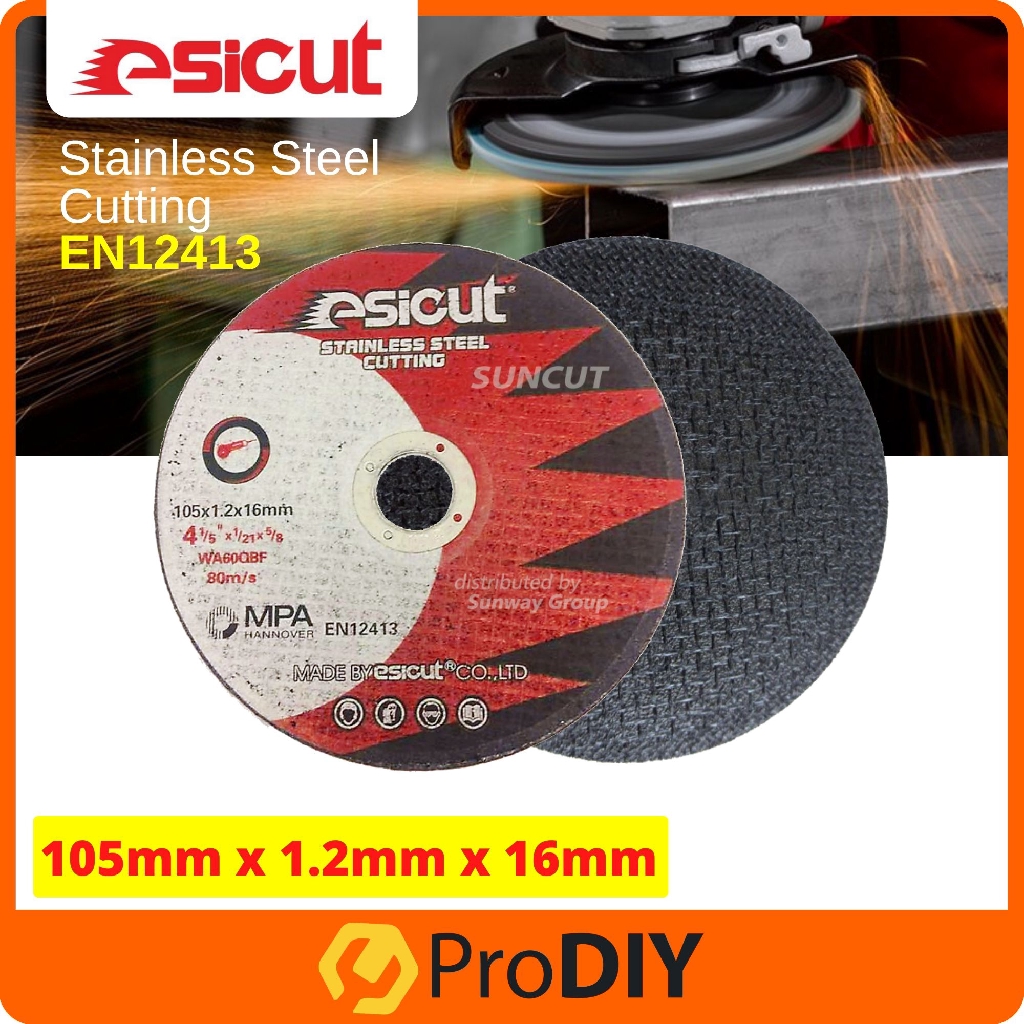 10PCS ESICUT Stainless Steel Cutting 105mm 4 Inch Cutting Disc Mata