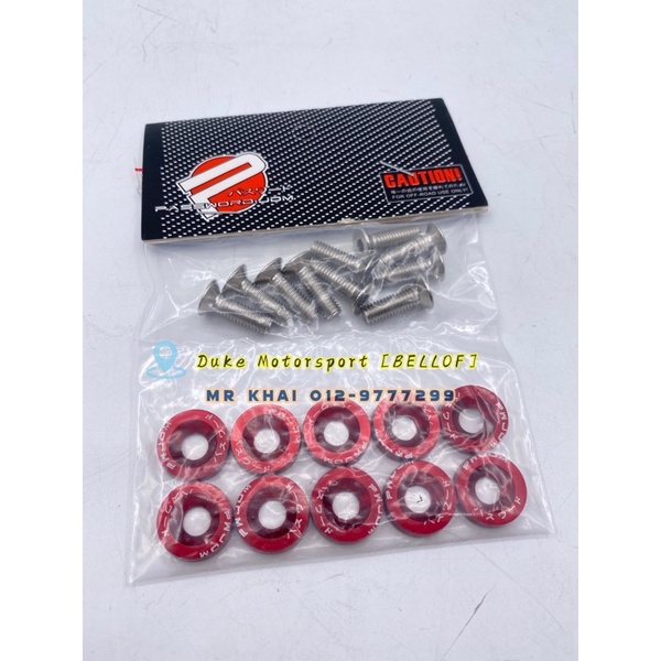 30pcs Mudguard Washer Bolts M6x1.0 Engine Bay Dress Up Screw Pink Replacement