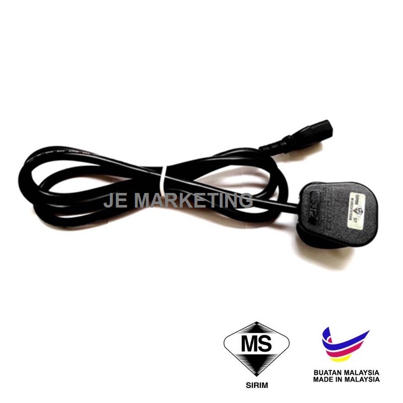 3 PIN AC POWER CORD (KETTLE/ RICE COOKER/ PC) | Shopee Malaysia