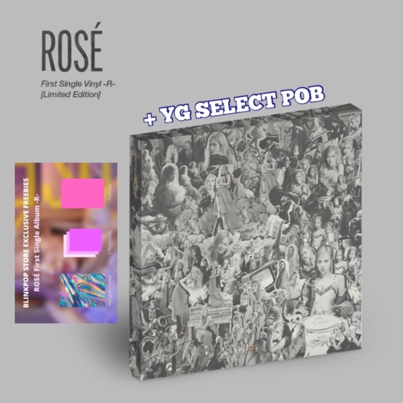 BLACKPINK ROSÉ First Single Album -R- (Limited Edition Vinyl LP) Rose  Single Album ROSE SOLO ALBUM Rose LP